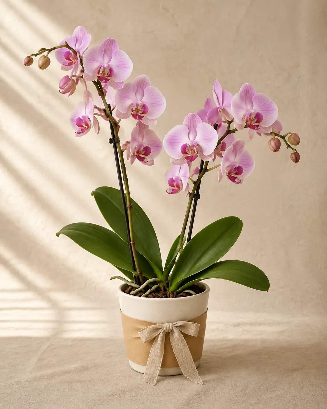 Orchidée rose poudré