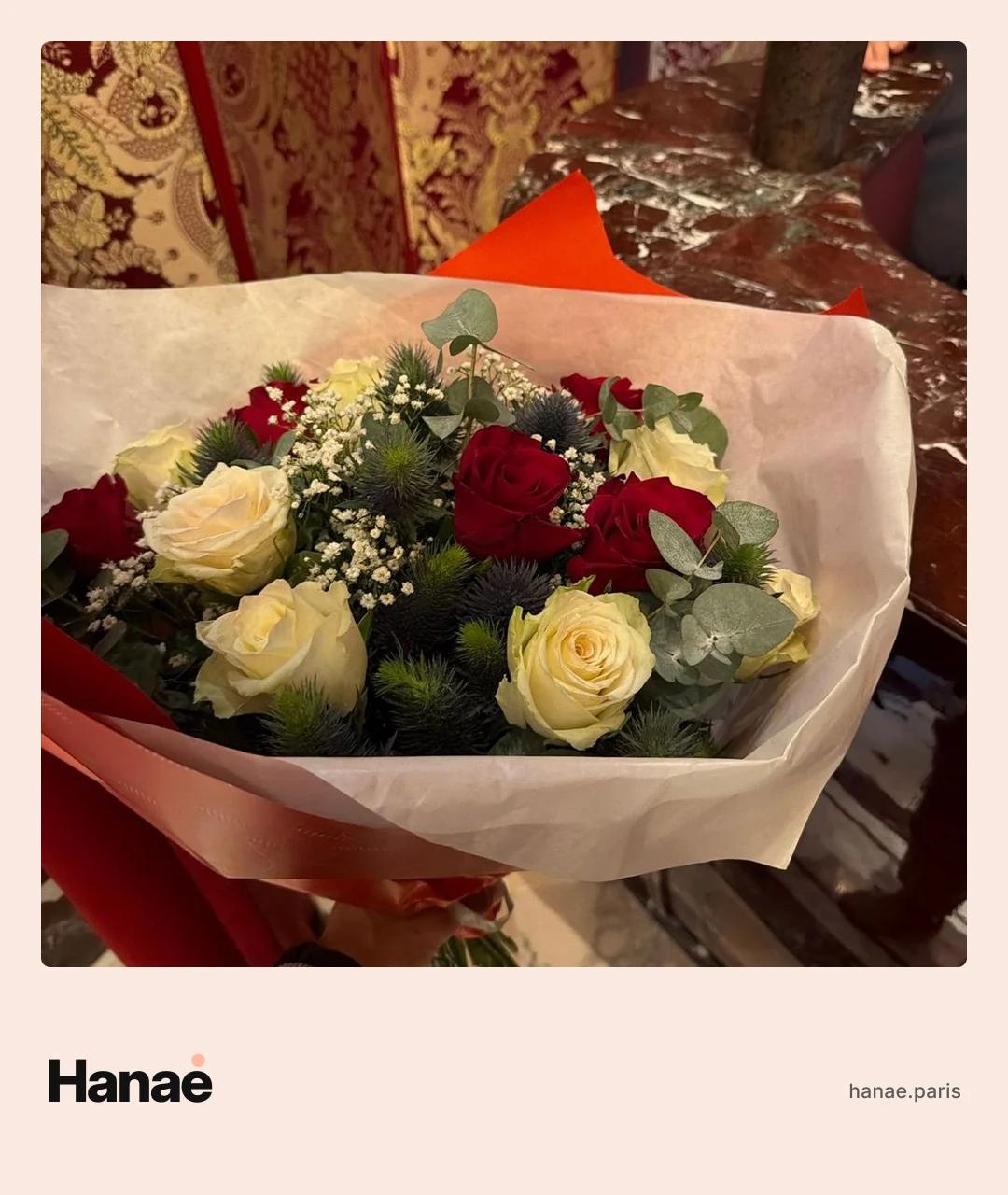 Bouquet Hanaé livré à Paris, photo prise à la livraison